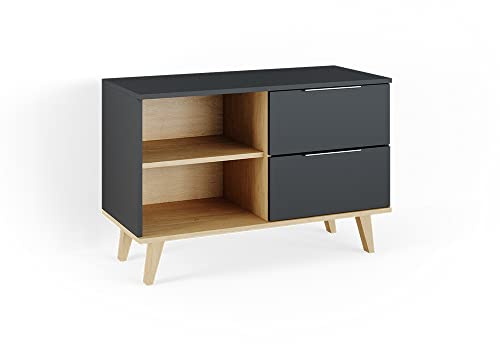 Vicco Mueble bajo para TV Nautica, Antracita, 90 x 61 cm