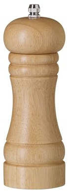 HENDI Salzmühle, Salzstreuer, mit Keramik-Mahlwerk, einstellbar, 57x(H)165mm, Holz hell