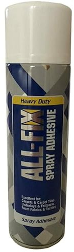 12 x All Fix Adhesive 500ml Can of Carpet Spray Glue Heavy Duty Spray, DIY Craft Upholstery Contact