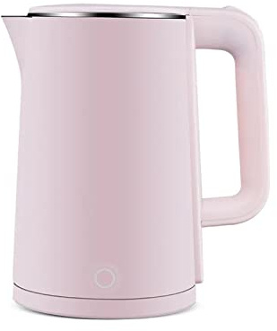 Hokcus Bouilloire à ébullition rapide, bouilloire à café, 2,3 L, 1500 W, bec verseur facile, protection contre le froid, poignée tactile/vert/rose