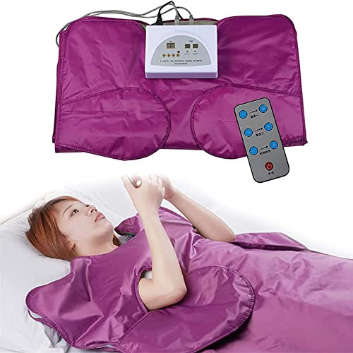 VEXIGO Far Infrared Sauna Blanket, 2 Zone Digital Controller Slimming Weight Detox Spa for Weight Loss Detox Relaxation with Safety Switch
