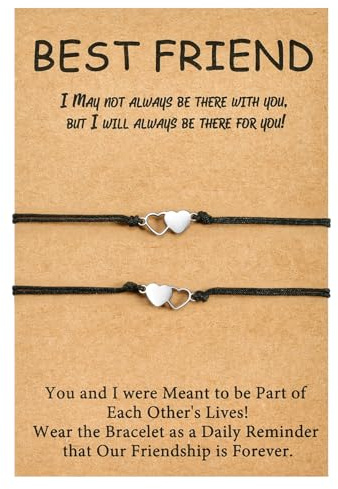 MANVEN Meilleure Amie Bracelet pour 2 Cadeaux d'amitié Bracelet d'amitié Pour Amie Amis Femmes Filles Cadeaux d'anniversaire pour Femme Correspondant