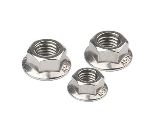BREAKA 5 Stück DIN6923 M6X0,75 8x1,0 M10x1,0 M10x1,25 M12x1,25 M12x1,5 Feingewinde Flansch Sechskantmutter Flanschmuttern (Size : M10 x 1.25 (5pcs))