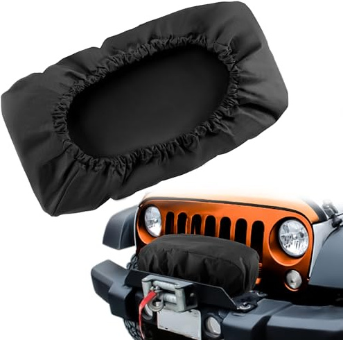 MAQIHAN Winch Cover Waterproof - Heavy Duty Oxford Cover for 8500-17500 Lbs | UV Resistant Dustproof Cap for Electric Winch, Trailer, Towing, Hoist, Sailboat, Indoor Outdoor Storage, 21.5 x 9.5 x 7.5in