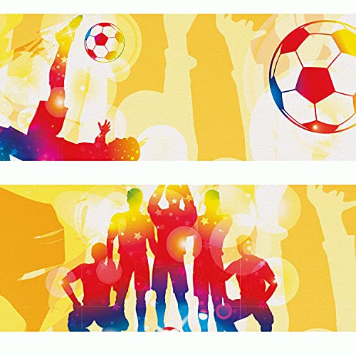 Wandbordüre Fußball Kinderzimmer Fußballspieler Wanddeko Jungenzimmer