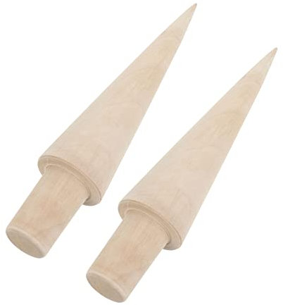 Cabilock Moldes Helados Caseros 2 Moldes Cónicos Rodillo De Madera Para Hacer Conos De Helado