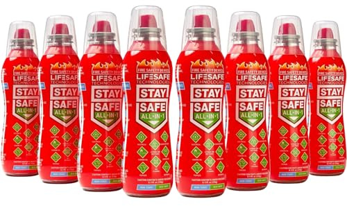 StaySafe All-in-1 Portable Fire Extinguishing Spray By LifeSafe Technologies | Compact Fire Extinguisher For 10 Types of Fires | Non-Toxic, Non-Hazardous & Eco-Friendly