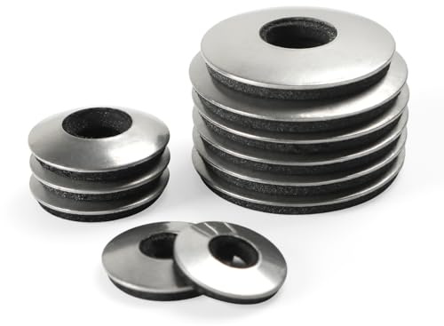 FOMGIIN Arandelas de Sellado Adheridas con EPDM M8 x 22 mm, 20 Piezas Arandela Goma Selladas con Respaldo de Neopreno de Acero Inoxidable Trabajo para Tornillos