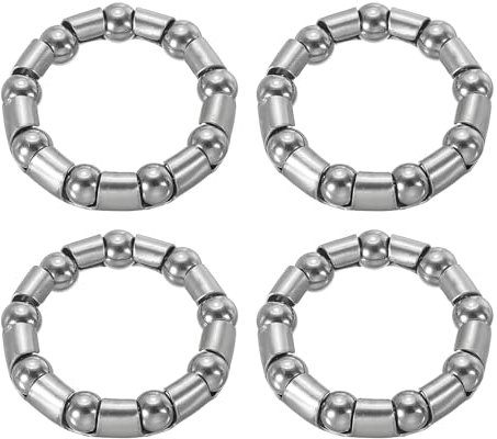 PATIKIL Cuscinetto a Sfera per Pedivella Bici 3/8 Pollici x 9 Sfere, 4pz Cuscinetti Bicicletta in Acciaio Inossidabile Ricambi Accessori per Biciclette d'Epoca, Argento