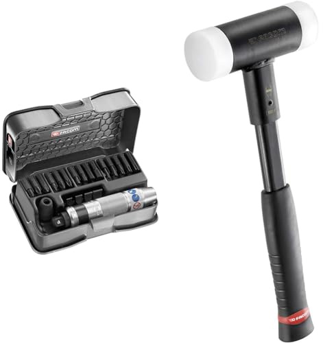 FACOM - Jeu de 21 Tournevis à Frapper Entraînement 1/2 avec Embouts au Profil TORX, Pozidriv & Massette 698 g Sans Rebond à Embout Interchangeable 35mm - 212A.35