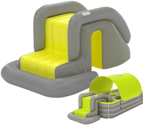 Tioheam Toboggan Aquatique de Piscine, Toboggan Gonflable de Piscine, Toboggan Aquatique pour Piscine, Glissière d'eau Gonflable, Toboggan de Piscine, Center de Jeu Gonflable, Accessoires de Piscine