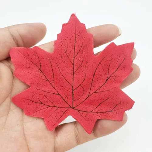 WANYI 100 Stück 10*10cm Herbstblätter Deko Künstliche Herbstblätter zum Basteln Autumn Decor Herbst Deko Outdoor Herbst Dekoration Aesthetic in Gemischten Farben fur Weihnachten Halloween Karten(05)