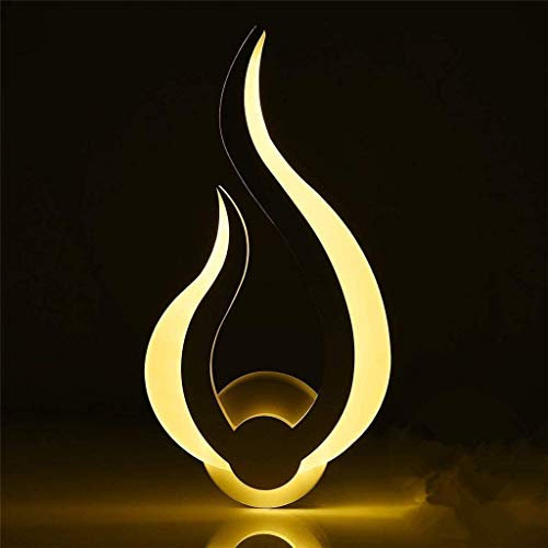 SSNCcNC Modern Wandleuchte LED Bettleuchte Nordic Stil Wandlampen Wandspots Innen 10W Flammenform Acryl Wandlampe für Schlafzimmer Wohnzimmer Landhaus Flur Treppe Wandbeleuchtung 3000K