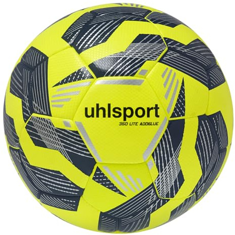 uhlsport 350 Lite Addglue Junior Kinder-Fußball Spielball Trainingsball, Indoor und Rasen, für Kinder von 10 bis 12, Fussball