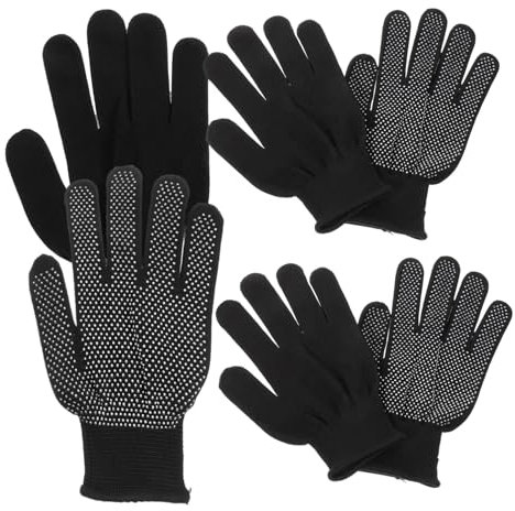GAROZATION 3 Paar Outdoor Handschuhe rutschfest Mit Silikonpartikeln Atmungsaktives Nylon Elastisch Dünn Für Sommer Radfahren Wandern Arbeit Und Fitness