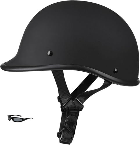 GKCEGHKS Aperto Caschi da Moto Portatile Mezzi Caschi Jet Casco Faccia Aperta retrò Casco Scooter Mezzo Casco da Motociclista Vintage Caschi ECE Omologato Casco A Scodella Scooter Motorino