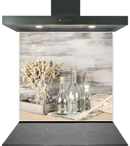 Colour2Glass Printed Toughened Glass Splashback for Kitchen, Tempered Heat-Resistant Glass Splashbacks with Polished Edges for Cooker and Hob Backsplash (Design 2045, 60 x 75cm)