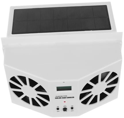 ABOOFAN Solar-powered Car Window Exhaust Fan Solar Car Vent Fan for Efficient Cooling Air Circulation