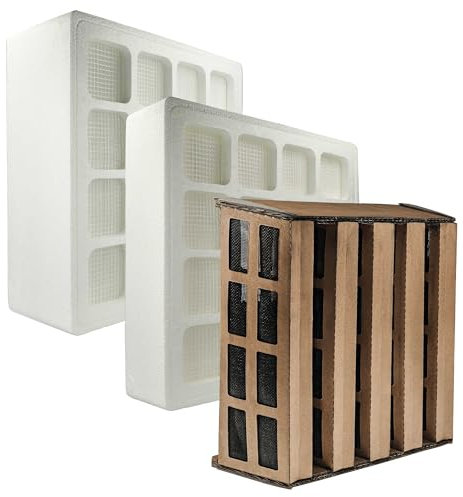 vhbw 3-delat filterset ersättning för IQAir 102181000, Premax F8 S för luftrenare – HEPA-filter, förfilter, gas- och luktfilter