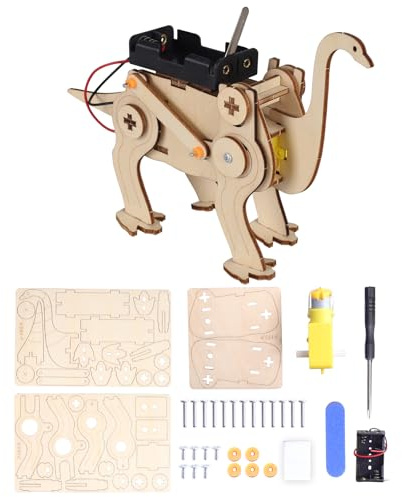 DIY Handwerklich Dinosaurier Experimente, Elektronik-Baukasten Holz Erwachsene Spielzeug kit mit Schraubendreher pädagogisches Übungsset Holzbausatz für Bildung