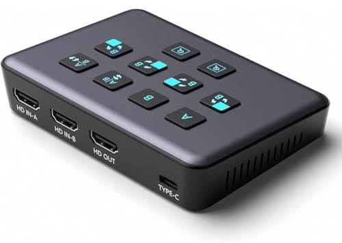 Ujjdwiurgh Scheda di Acquisizione Esterna Compatibile A Doppio Canale, Scheda di Acquisizione Audio Video per Fotocamera Esterna Stream 1080P/60fps