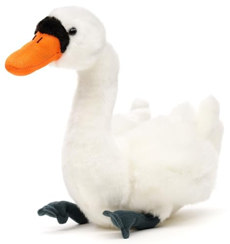 Uni-Toys - Svan – 16 cm (längd) – plyschfågel – plyschdjur, gosedjur