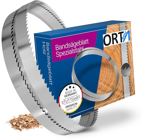 ORTA Spezialstahl Bandsägeblatt | kompatibel mit gängigen Bandsägen, Weichholz, Kurven- und Geradschnitte | 2360 x 20 x 0,50 x 6 mm | 2 Stück