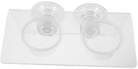 LOORGVEL Ciotola per Terrario per Rettili in Acrilico con Slot Doppio e Ventose per Cibo e Acqua Accessori per Acquari per Gechi Lucertole e Serpenti