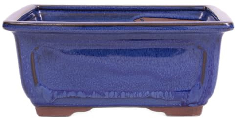 Bonsai - Schale eckig 22 x 17.5 x 10 cm blau 22143
