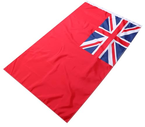 MAGICLULU Drapeau Nautique Britannique Pavillon Rouge Fixe Polyester Résistant Pavillon de Marine pour Bateau Yacht Extérieur Décorations Marines Internationales