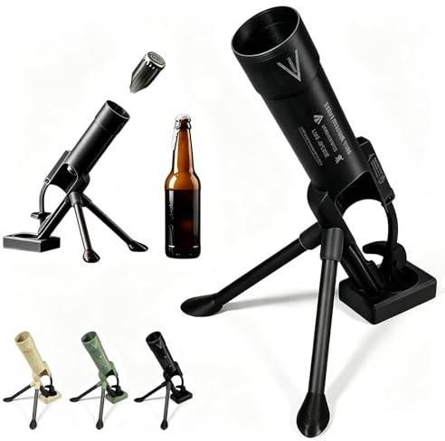 Mörser Flaschenöffner,Bierflaschenöffner im Mörser-Design,Bieröffner Mörser,51mm Beer Bottle Mortar,Lustiger Biermörser freihändiger Flaschenöffner,für 330-355ml Bierflasche