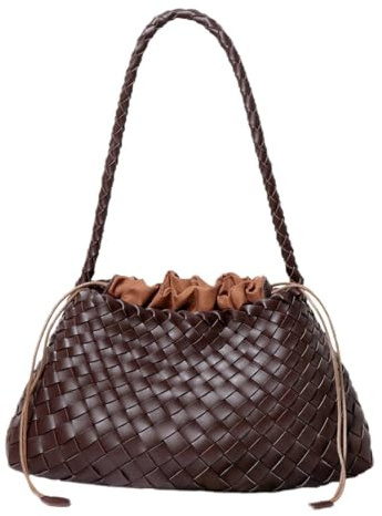 Generisch Geflochtene Hobo Schultertasche für Damen,Sommerliche Freizeittasche - Modische Bucket Bag - für Damen Frauen Mädchen Ehefrauen Mütter Reiseliebhaber Pool Shopping Picknick Konzert Urlaub
