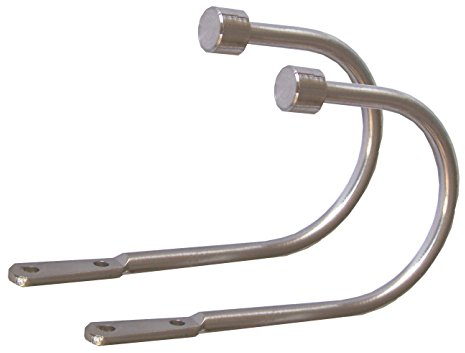 BASIT Drapierhaken für Gardinen Edelstahl Look 1 Paar T60