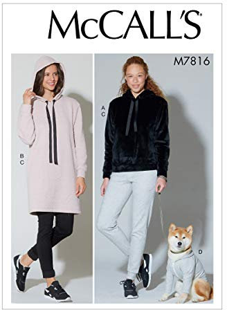 McCall Pattern Company McCall's M7816Y Schnittmuster für Hosen und Kapuzenpullover für Damen 4–14 und Hunde, Größen S-L