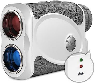 WOSPORTS Telemetro da golf, telemetro laser da 800/1200 metri, blocco bandiera ad alta precisione con vibrazione a impulsi, telemetro legale per torneo per golf e caccia, batteria inclusa