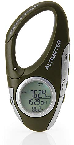 AMTAST Barometer Höhenmesser Thermometer Wettervorhersage Monitor zum Klettern Camping Outdoor Sport, Multifunktion mit Hintergrundbeleuchtung
