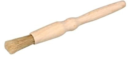 Tredoni 1.5cm Round Wooden Pastry Baking Brush, Natural Bristles (Round) | Dusting Flour, Glazing Pastries, Basting Dough, Spreading Batter/Eggs/Oil
