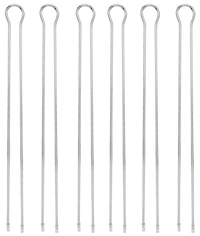 HERCHR Brochetas de brocheta de 6 Piezas para Asar a la Parrilla, Palos ahumados para Barbacoa, Utensilios de Cocina para Acampar, Parrilla para fogata