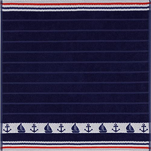 KRACHT Frottee Küchentuch Geschirrtuch Nordsee Marineblau 50x50 cm