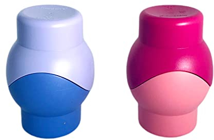 Tupperware SET (2) Junge Welle Eierbecher blau lila rosa pink Eier Becher Eierwärmer