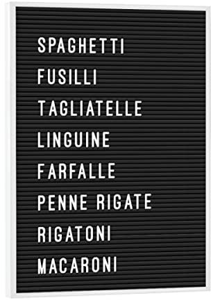 artboxONE Poster mit weißem Rahmen 18x13 cm Typografie Letterboard Pasta - Bild Board Board farfalle