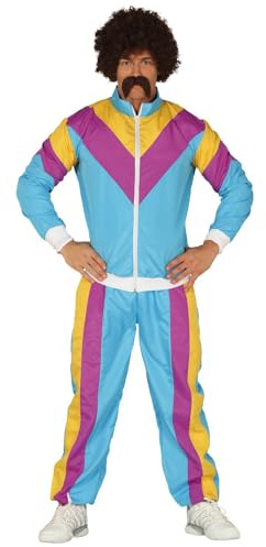 FIESTAS GUIRCA | 80er Jahre Jogginganzug und Gymnastik Kostüm - Jacke und Hose - Sport Kostüme für Partys und Feiern - Ideal für Erwachsene und Jugendliche - Verschiedene Größen und Farben