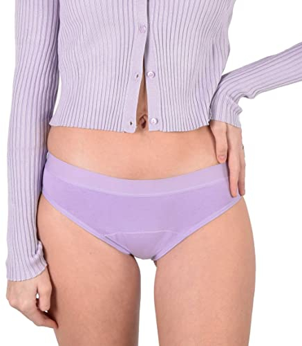 oh moon Perioden-Unterwäsche Slip Luna lila| Saugstarke Menstruationswäsche | 12h auslaufsicherer Schutz | für Frauen & Mädchen (as3, Alpha, s, Regular, Regular)