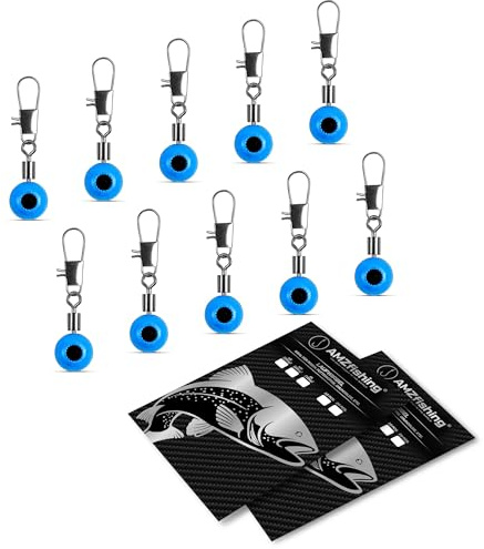 NEU AMZfishing® 10x Laufwirbel für Posen,Futterkörbe & Grundbleie | Friedfischangeln | Karpfenzubehör | Karpfenangeln Zubehör | Angelzubehör | Angeln Zubehör | Posenwirbel (10 Stück, a: #S)