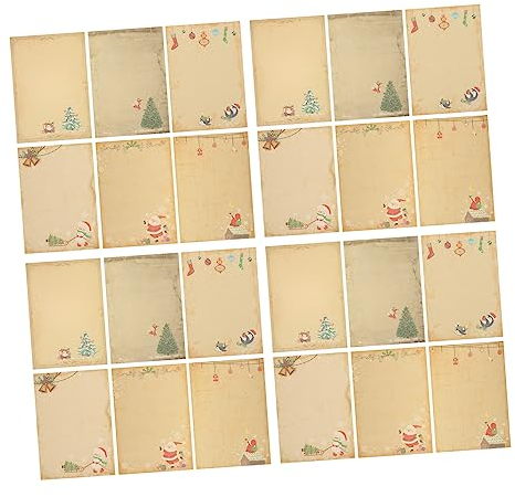 Ciieeo 60stücke Vintage Weihnachts-briefpapiere Antike Weihnachts-kraft-schreibpapiere Segenspapiere Im Vintage-stil Briefpapier Hochwertige Vintage-schreibpapiere