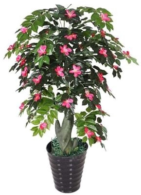DHAEY Fake Tree 170cm Azalea Artificial Tree Bonsai Interior Decoration Fake Flowers Plants Plastic Fake Tree Fake Plants Greenery Lifelike