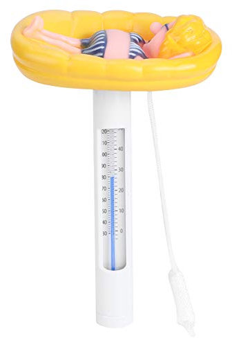Gavigain Schwimmendes Poolthermometer, Wasserthermometer, Pooltemperatur-Thermometer für kaltes Eintauchen, große Anzeige, mit Schnur für Außen- und Innenschwimmbäder und Spas