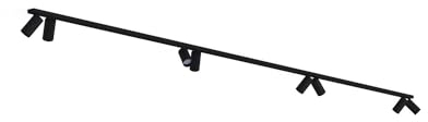 Licht-Erlebnisse Deckenstrahler Schwarz 400 cm lang XXL groß 8-flammig GU10 verstellbar Modern Spot Lampe Deckenleuchte Wohnzimmer Küche