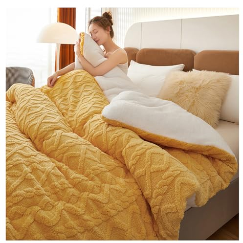 SayfuR Kaschmir Decke, Warme Winter Steppdecke, Dicke Warme Winterdecken, Flauschige 4-Jahreszeiten-Steppdecken, Flauschige Kaschmirdecken, Winterwarm Steppdecke,A,150x200cm/2kg