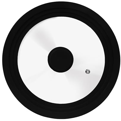 Zanetti, Coperchio Universale, Coperchio in Vetro per Pentole e Padelle, Bordo in Silicone Resistente al Calore, Adatto a Diametri 22 cm, 24 cm, 26 cm